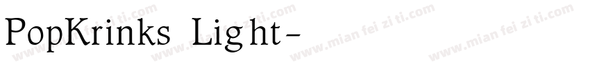 PopKrinks Light字体转换